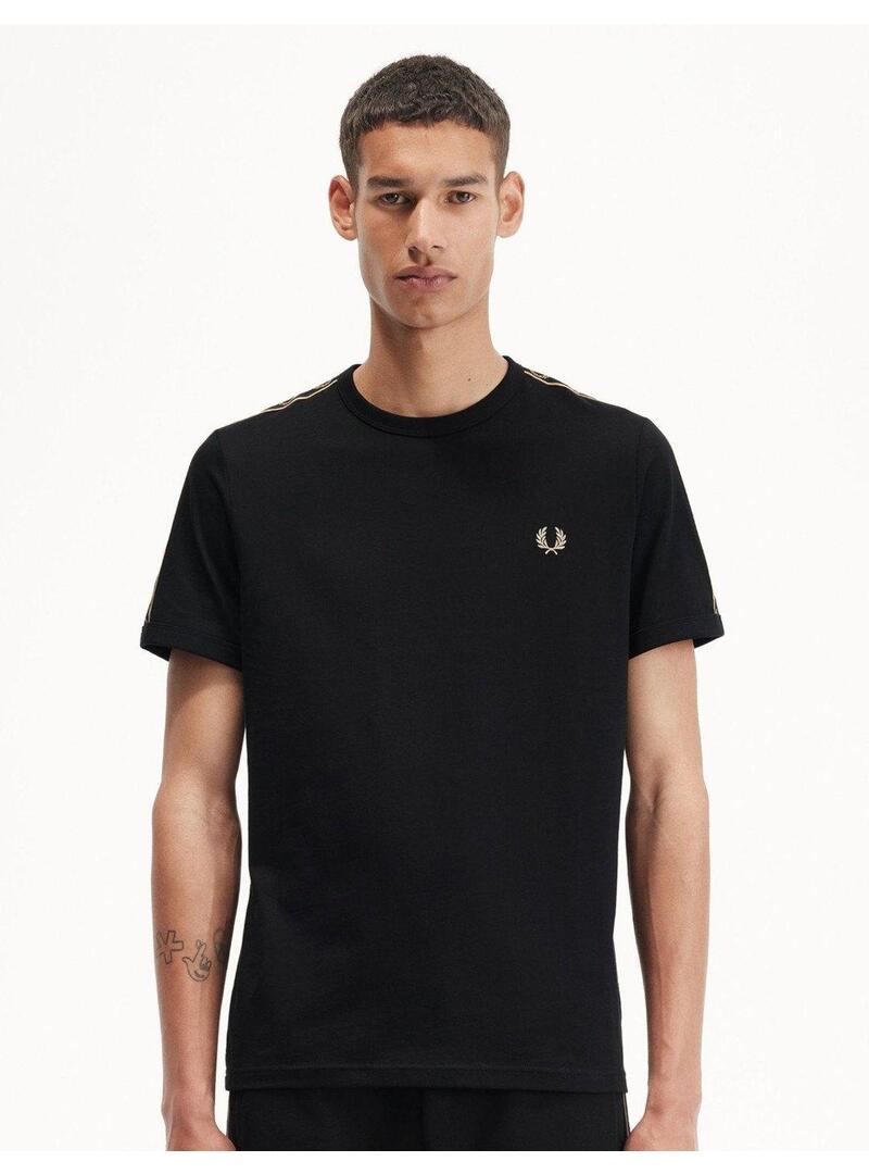 Contrtast Tape Ringer Negra Fred Perry