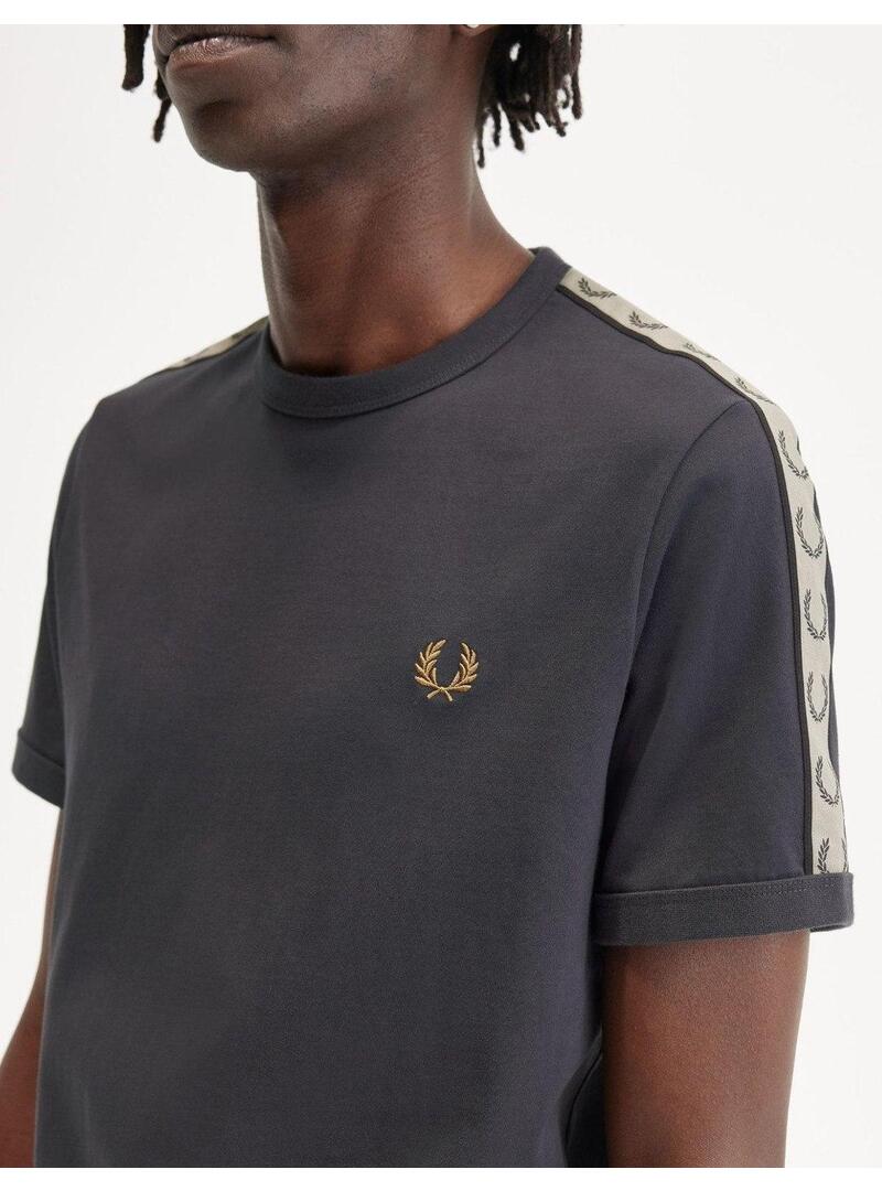 Contrast Tape Ringer Gris/negro Fred Perry