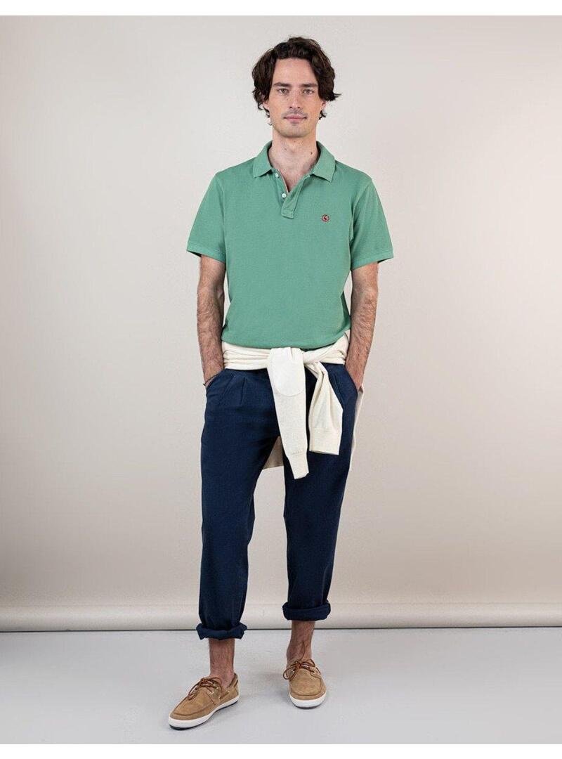 Polo  Piqué Garment Dyed Verde El Ganso Para Hombre