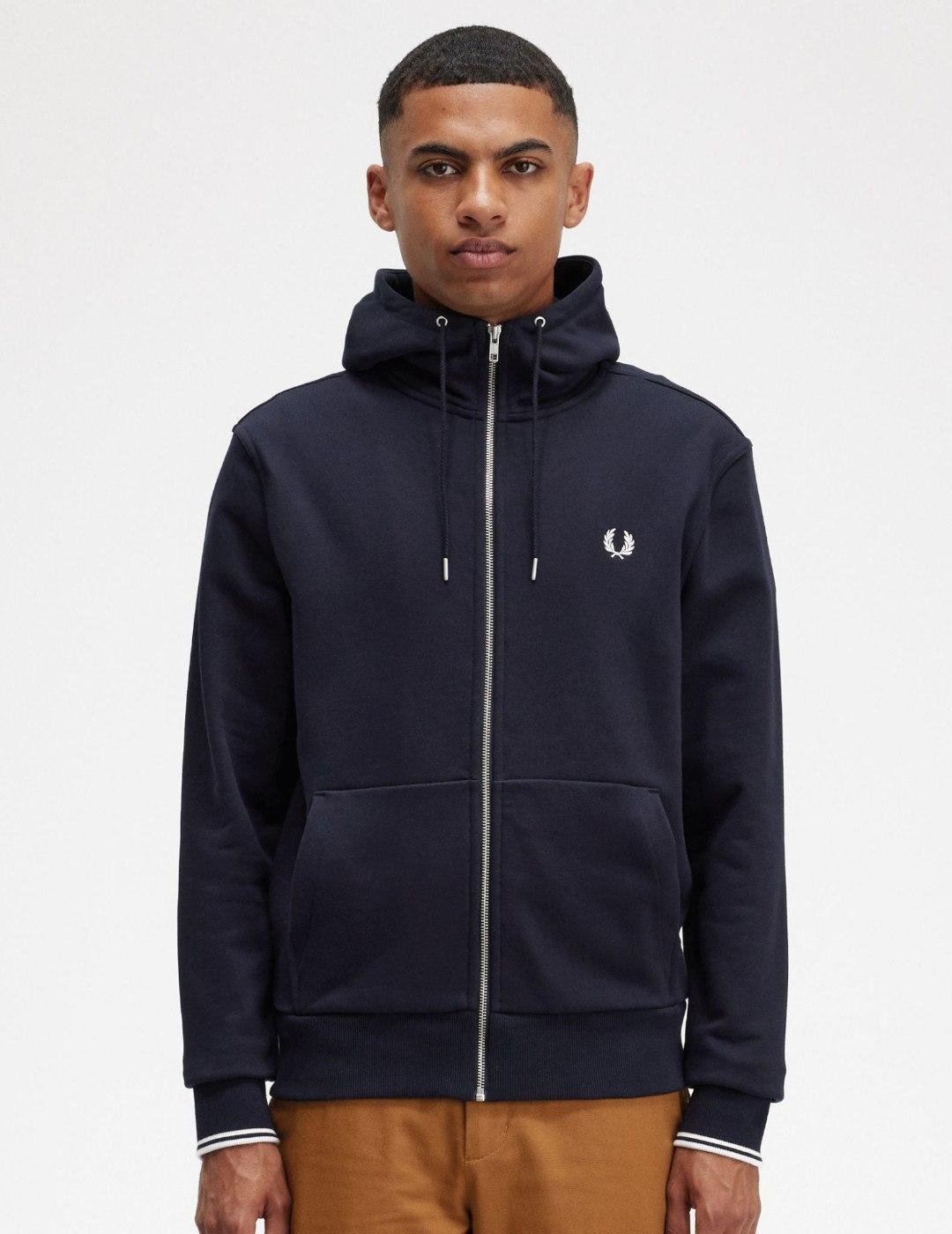 Hooded Zip Chaqueta Fred Perry Para Hombre